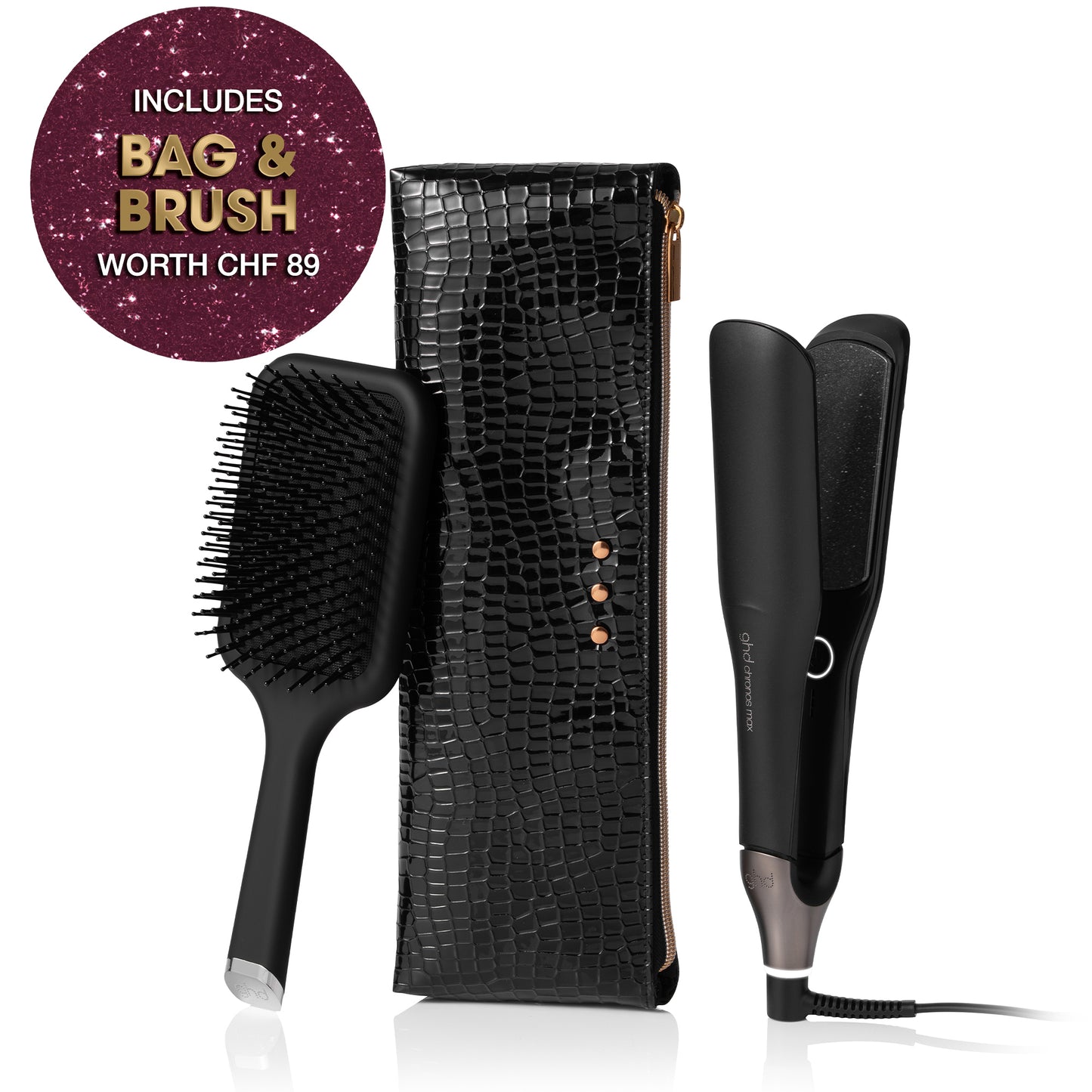 ghd chronos max Geschenkset - Glätteisen mit breiten Platten